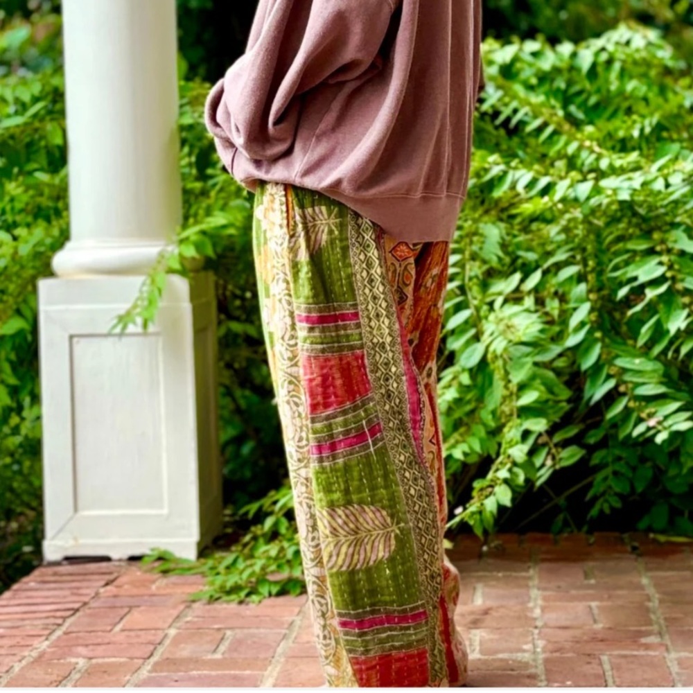 One of a Kind Kantha Pants Sz XL